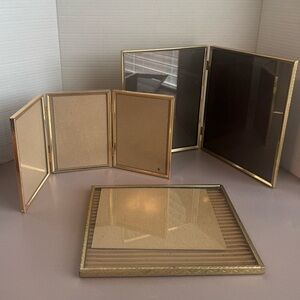 Vintage Brass Picture Frames Set